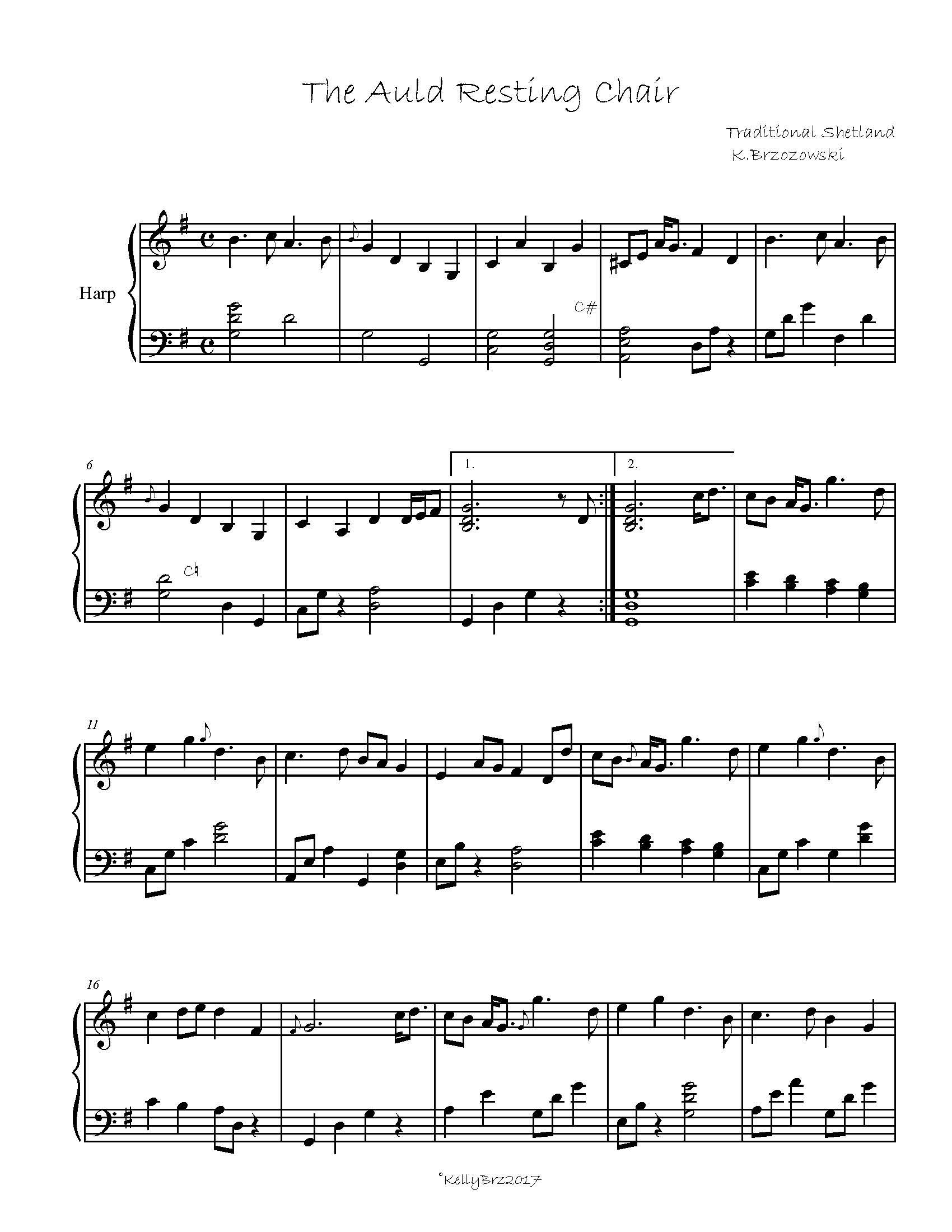 A Sample page of sheet music